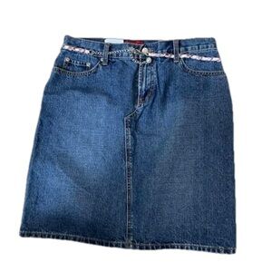 90s Zena high waisted medium wash denim jean skirt size 8